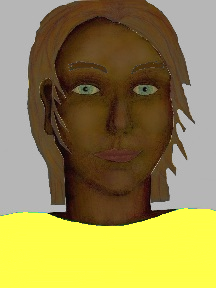 a portrait of a person with chocolate skin, brown hair, and a yellow coloured shirt