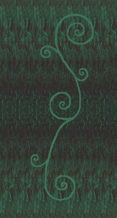 a swirling vinelike pattern