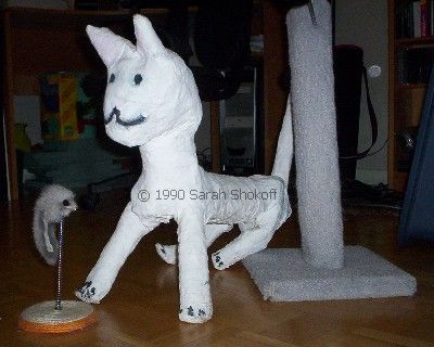 paper mache cat